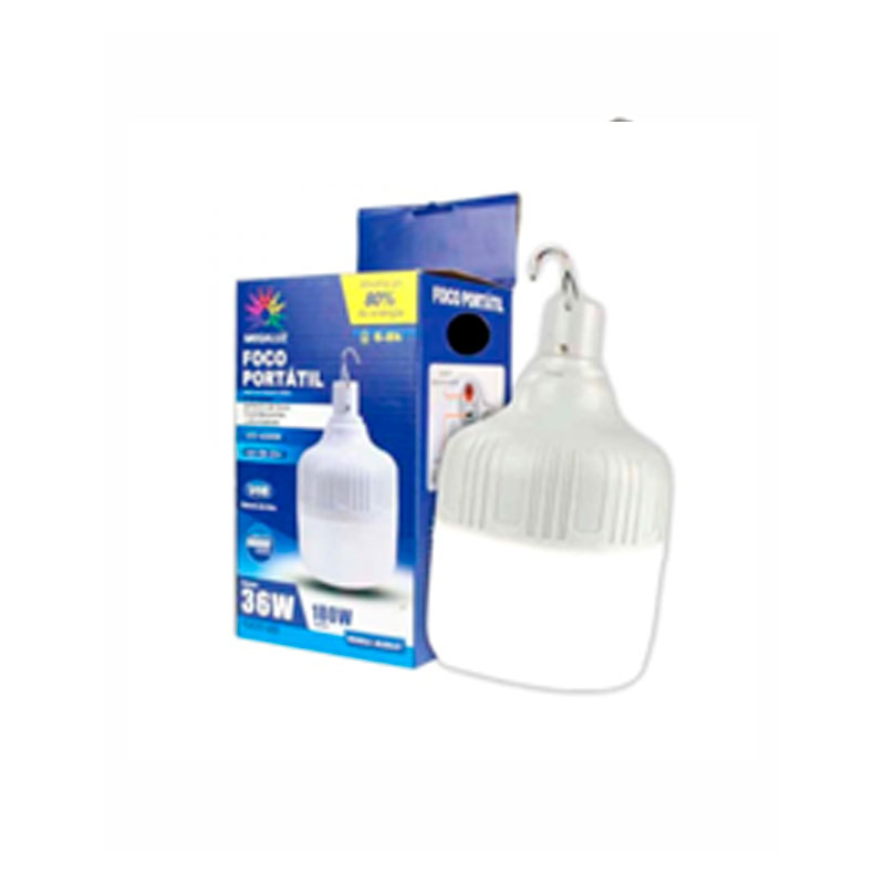 Foco 36W luz blanca recargable 3 Pasos